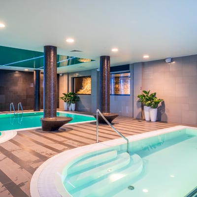 Luxury hotel with spa area