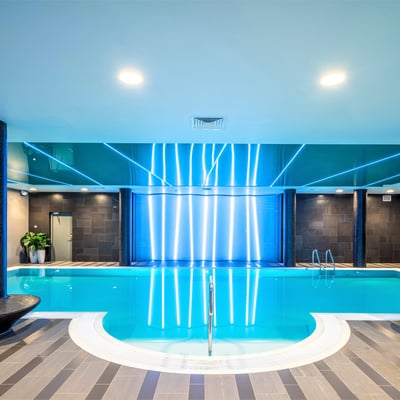 Luxury hotel with spa area